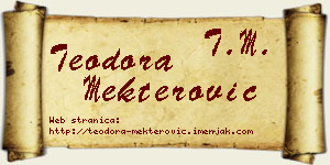 Teodora Mekterović vizit kartica